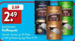 Aldi Süd BARISSIMO Kaffeepads Angebot