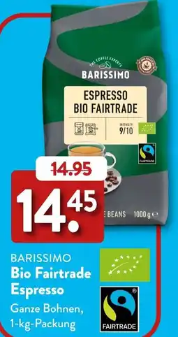 Aldi Süd BARISSIMO Bio Fairtrade Espresso Angebot