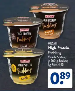 Aldi Süd MILSANI High-Protein-Pudding Angebot