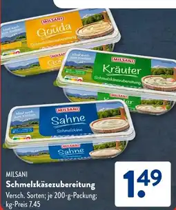 Aldi Süd MILSAN Schmelzkäsezubereitung Angebot
