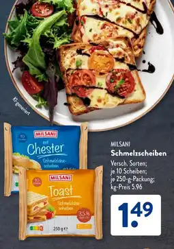 Aldi Süd MILSANI Schmelzscheiben Angebot