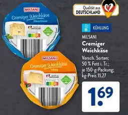 Aldi Süd MILSANI Cremiger Weichkäse Angebot