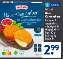 Aldi Süd MILSANI Back-Camembert Angebot