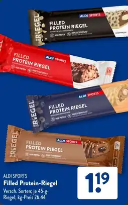 Aldi Süd ALDI SPORTS Filled Protein-Riegel Angebot