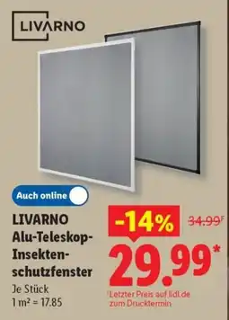 Lidl LIVARNO Alu-Teleskop Insektenschutzfenster Angebot