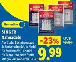 Lidl SINGER Nähnadeln Angebot