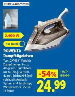 Lidl ROWENTA Dampfbügeleisen Angebot