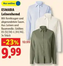 Lidl ESMARA Leinenhemd Angebot