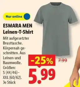 Lidl ESMARA MEN Leinen-T-Shirt Angebot