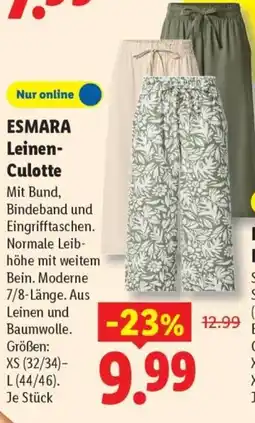 Lidl ESMARA Leinen Culotte Angebot