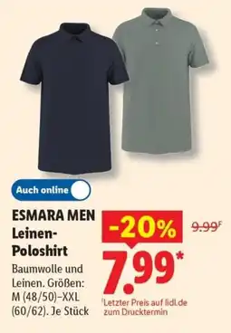Lidl ESMARA MEN Leinen Poloshirt Angebot