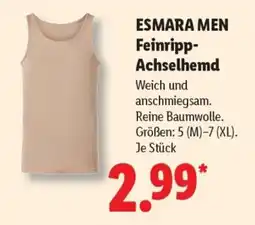 Lidl ESMARA MEN Feinripp Achselhemd Angebot