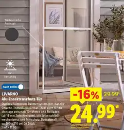 Lidl LIVARNO Alu-Insektenschutz-Tür Angebot