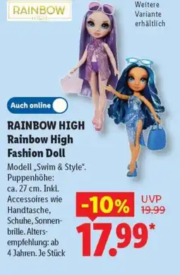 Lidl Rainbow High Fashion Doll Angebot