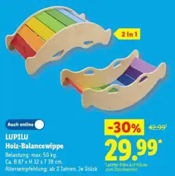 Lidl LUPILU Holz-Balancewippe Angebot