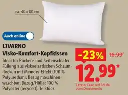 Lidl LIVARNO Visko-Komfort-Kopfkissen Angebot