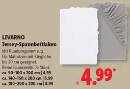 Lidl LIVARNO Jersey-Spannbettlaken Angebot