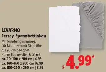 Lidl LIVARNO Jersey-Spannbettlaken Angebot