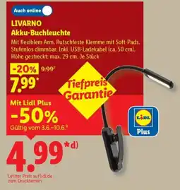 Lidl LIVARNO Akku-Buchleuchte Angebot