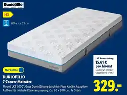 Lidl DUNLOPILLO 7-Zonen-Matratze Angebot