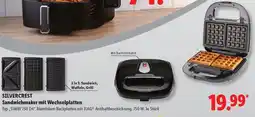 Lidl SILVERCREST Sandwichmaker mit Wechselplatten Angebot