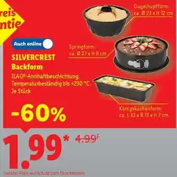 Lidl SILVERCREST Backform Angebot