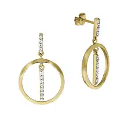 Netto Marken-Discount Celesta Gold Ohrring 375/- Gelbgold 2farbig Zirkonia Angebot