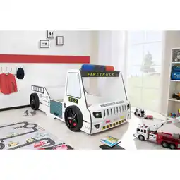 Netto Marken-Discount Autobett Kinder 90x200 cm Feuerwehrbett Rio Firetruck mit LED-Licht und Sirenenoptik Angebot