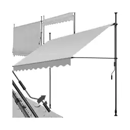 Netto Marken-Discount tectake Klemmmarkise, mit Handkurbel, höhenverstellbar 211 - 304 cm, einfache Montage Angebot