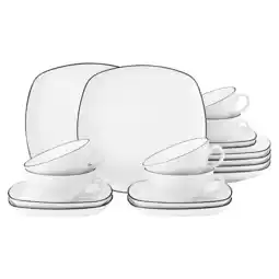 Netto Marken-Discount Seltmann Weiden Teeservice Lido Black Line 18er Set Angebot