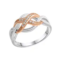 Netto Marken-Discount Zeeme Silber Ring Silber 925 zweifarbig mit Unendlichkeits-Motiv Angebot