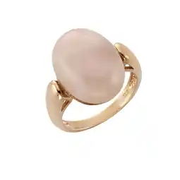 Netto Marken-Discount Zeeme Gemstones Ring Silber 925 mit echtem Rosenquarz 16x12mm Angebot