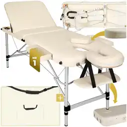Netto Marken-Discount tectake 3 Zonen Massageliege, Breite 61 cm, Polsterung 5 cm, mit Aluminiumgestell, 210 x 95 x 90 cm Angebot