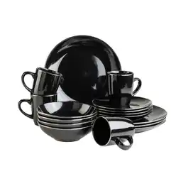 Netto Marken-Discount Mäser Kombiservice, Steinzeug METALLIC RIM Angebot