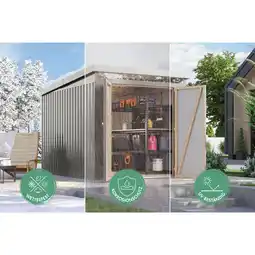 Netto Marken-Discount Metallgerätehaus Boldmere XXL im Set mit Anbaudach 2 m Angebot