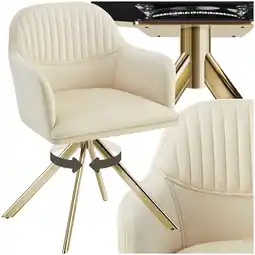 Netto Marken-Discount tectake Samt-Drehstuhl, gepolstert, 360° drehbar, schlanke Stahlbeine, 56 x 59 x 81 cm Angebot