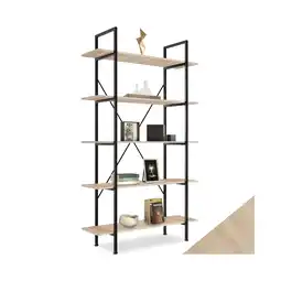 Netto Marken-Discount tectake Regal, Industrial Style, mit 5 Ebenen, inklusive Kippschutz, 106 x 34,5 x 179,5 cm Angebot
