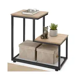 Netto Marken-Discount tectake Beistelltisch, Industrial Style, mit 2 Ablagen und Gitterablage, 60,5 x 35,5 x 60,5 cm Angebot