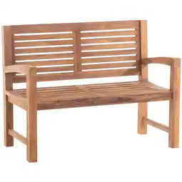 Netto Marken-Discount CLP Teakbank Halden I Holzbank Für Den Garten I Sitzbank Mit Armlehnen Angebot