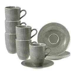 Netto Marken-Discount Seltmann Weiden Henkelbecher mit Untertassen Beat Color Glaze 350 ml 6er Set Angebot