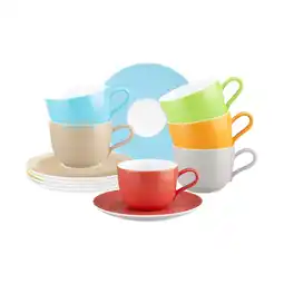 Netto Marken-Discount Seltmann Weiden Kaffeetassen mit Untertassen Liberty Pure Colors 260 ml 6er Set Angebot