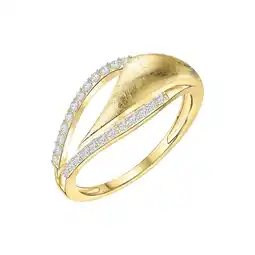 Netto Marken-Discount Fascination by Ellen K. Ring 585 Gold zweifarbig mit 24x Zirkonia weiß Angebot