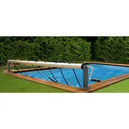 Netto Marken-Discount Interline manueller Planenaufroller für Holzpools Angebot