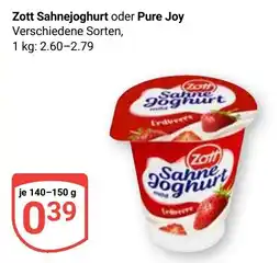Globus Zott Sahnejoghurt oder Pure Joy Angebot