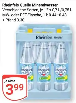 Globus Rheinfels Quelle Mineralwasser Angebot