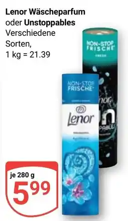 Globus Lenor Wäscheparfum oder Unstoppables Angebot