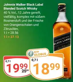 Globus Johnnie Walker Black Label Blended Scotch Whisky Angebot