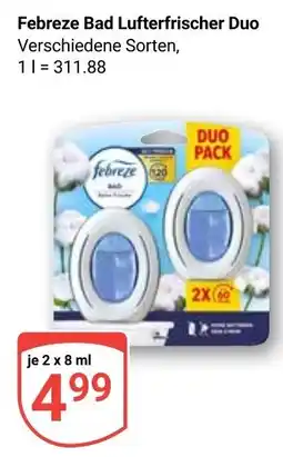 Globus Febreze Bad Lufterfrischer Duo Angebot