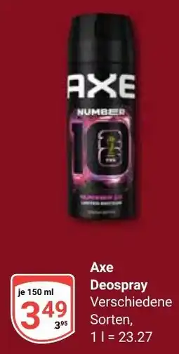 Globus Axe Deospray Angebot