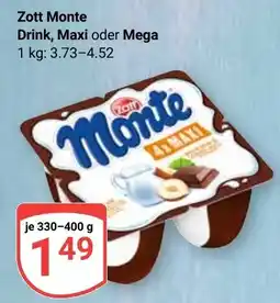 Globus Zott Monte Drink, Maxi oder Mega Angebot